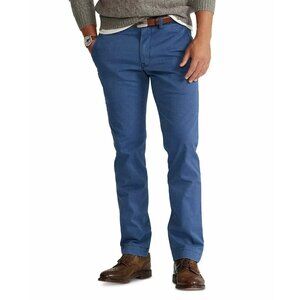 Polo Ralph Lauren Men's 32X32 Blue Classic-Fit Bedford 100% Cotton Chino Pants